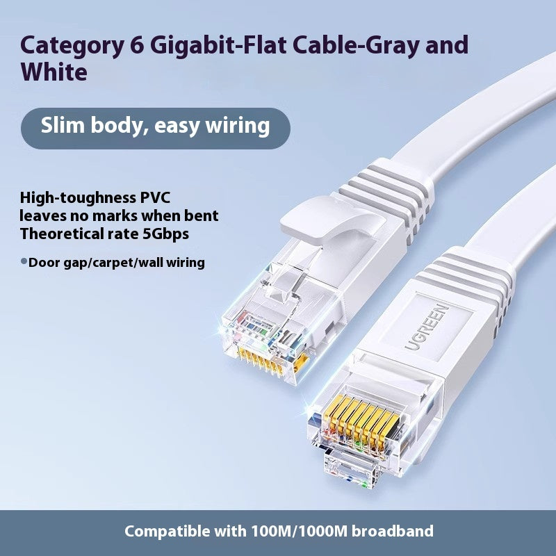 Green Network Cable Household Gigabit Super Six