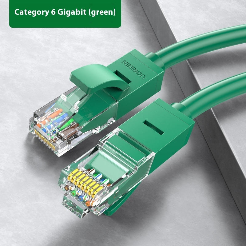 Green Network Cable Household Gigabit Super Six