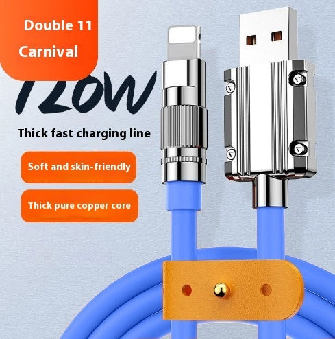 Super Fast Charge Zinc Alloy Mobile Phone Data Cable