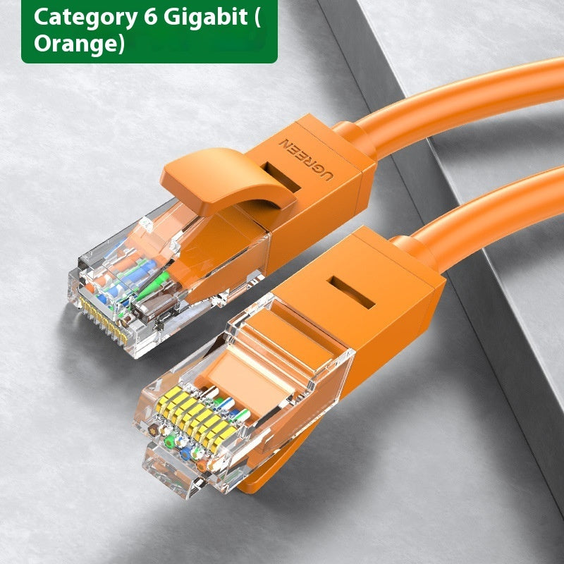 Green Network Cable Household Gigabit Super Six