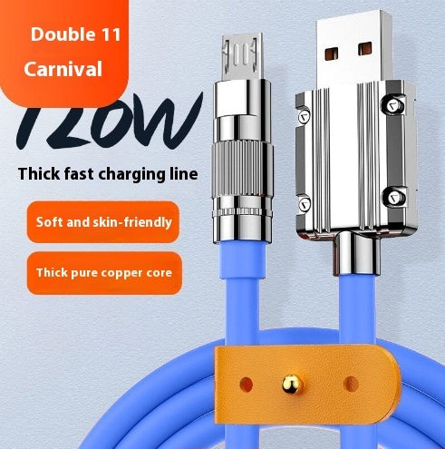 Super Fast Charge Zinc Alloy Mobile Phone Data Cable