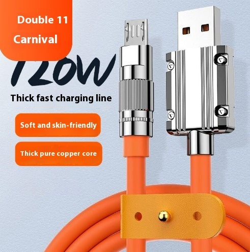 Super Fast Charge Zinc Alloy Mobile Phone Data Cable