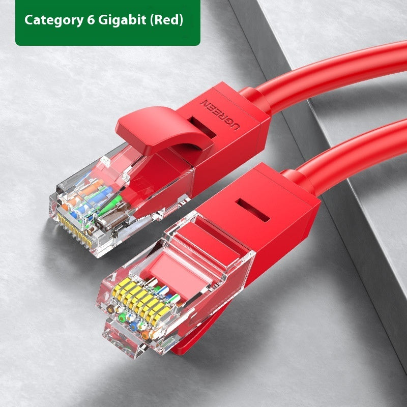 Green Network Cable Household Gigabit Super Six