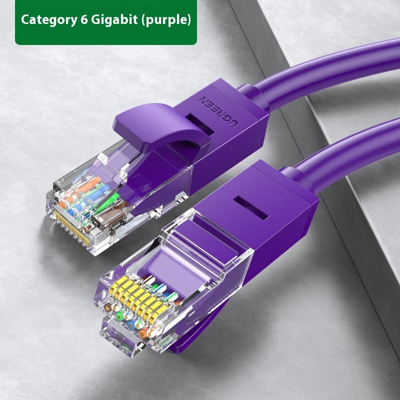 Green Network Cable Household Gigabit Super Six