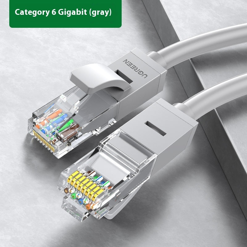 Green Network Cable Household Gigabit Super Six